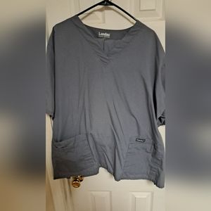 Landau Woman's Plus size Scrub set Grey. 4xl top with 3xl pants